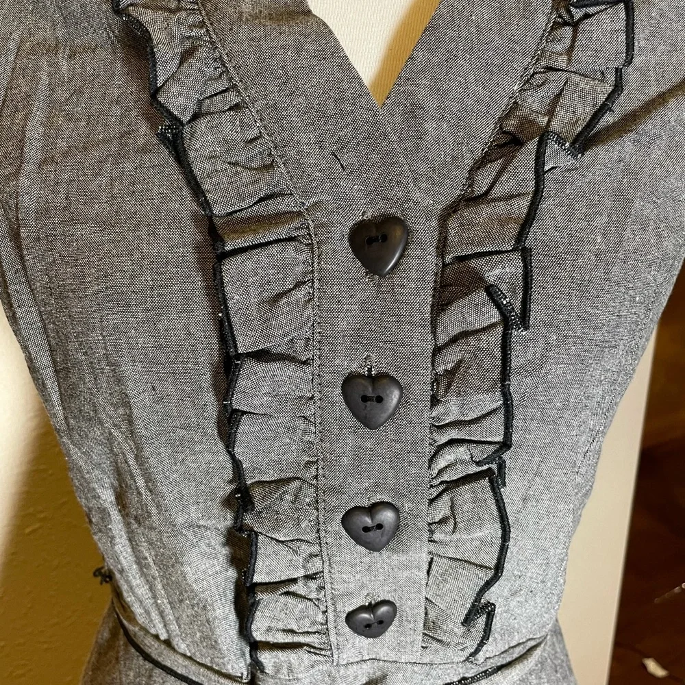 New Yellow Star by ModCloth retro grey dress! - Picture 6 of 9